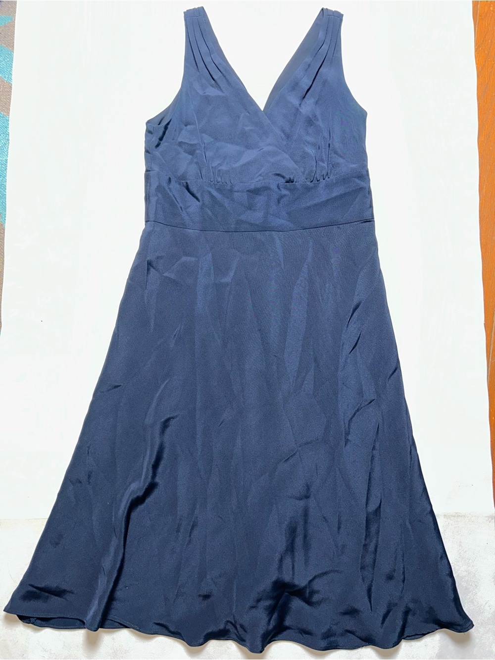 J Crew navy silk sleeveless dress size 12P